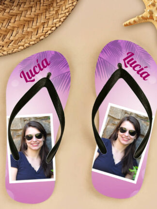 Chanclas personalizadas con tu foto y tu nombre