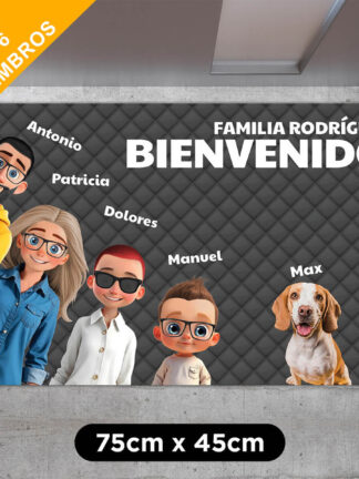 Felpudo personalizado - hogar de dibujos animados
