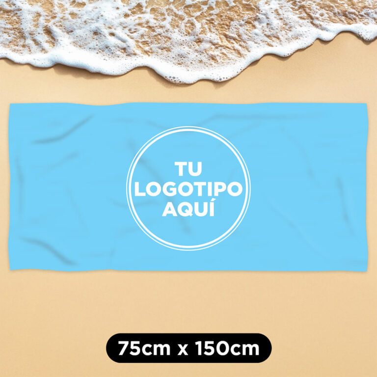 Toalla de playa personalizada con tu logotipo