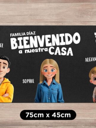 Felpudo personalizado - Familia de dibujos animados