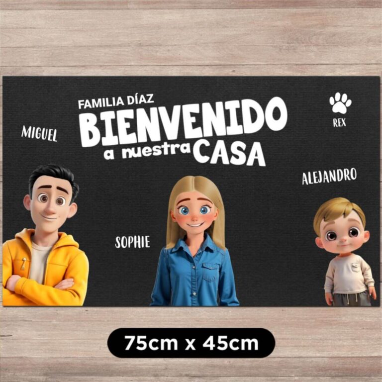 Felpudo personalizado - Familia de dibujos animados