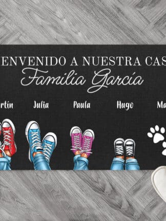 Felpudo personalizado - Zapatos de la familia