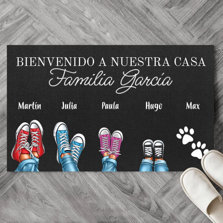 Felpudo personalizado - Zapatos de la familia