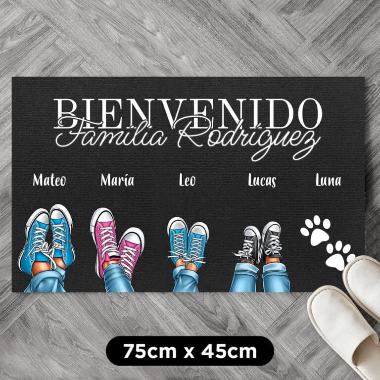 Felpudo personalizado - Zapatos de la familia