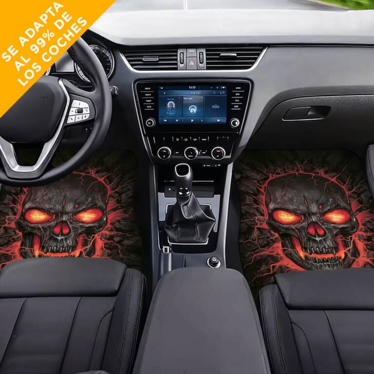 Alfombrillas personalizadas «Inferno Skull» con tu texto