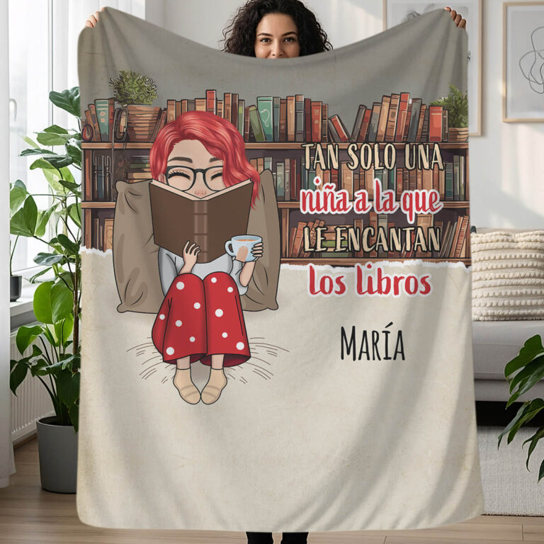 Manta personalizada para amantes de la lectura