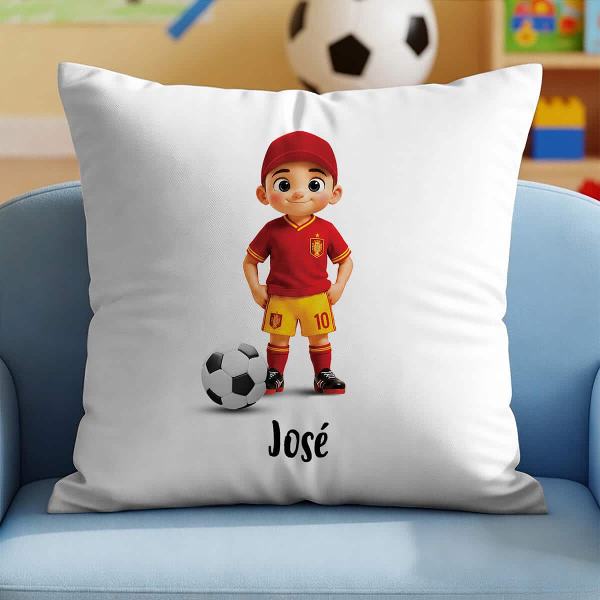 Cojín personalizado – Fan del fútbol