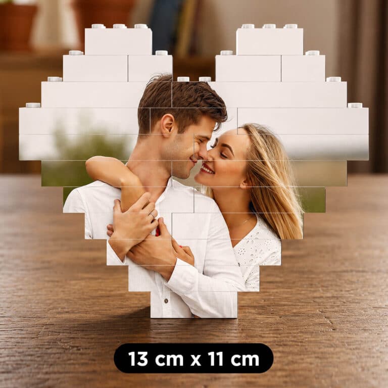 Corazón de Bloques Personalizado con Foto