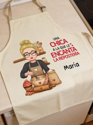 Delantal personalizado - Una chica a la que le encanta la repostería