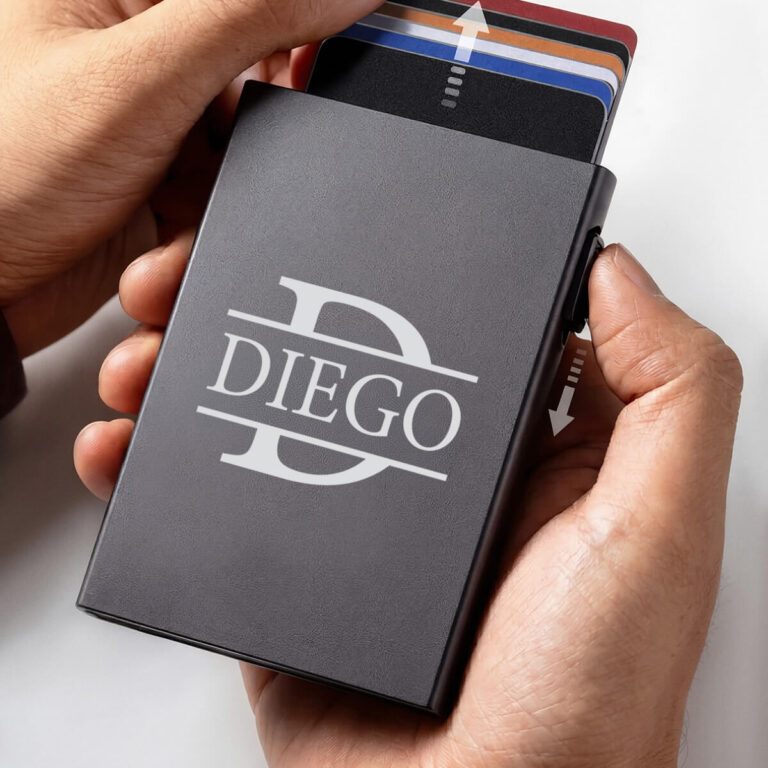 Tarjetero de aluminio personalizado